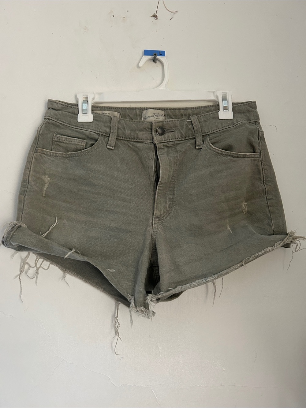 High-Rise grey Distressed Women’s Shorts